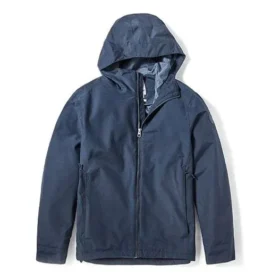 Veste à capuche imperméable Timberland avec fermeture éclair, bleue