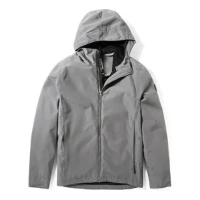 Veste à capuche imperméable Timberland avec fermeture éclair, gris