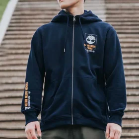 Veste à fermeture éclair intégrale « Navy » de la collection Nature Needs Heroes