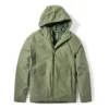 Veste imperméable à capuche et fermeture éclair Timberland, verte