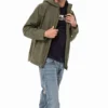 Veste imperméable à capuche et fermeture éclair Timberland, verte